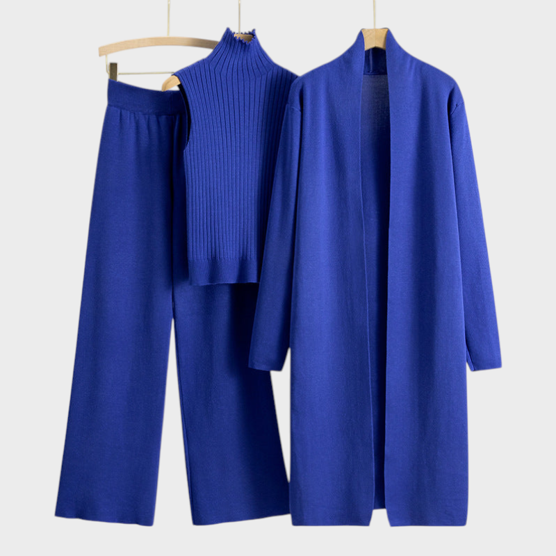 Sandra – Dreiteiliges Damen-Set mit langem Cardigan – Ansicht 11