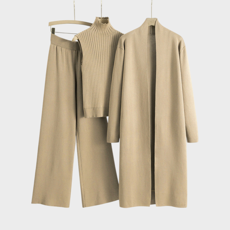 Sandra – Dreiteiliges Damen-Set mit langem Cardigan – Ansicht 4