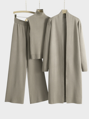 Sandra – Dreiteiliges Damen-Set mit langem Cardigan