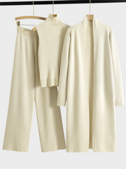 Sandra – Dreiteiliges Damen-Set mit langem Cardigan – Ansicht 2