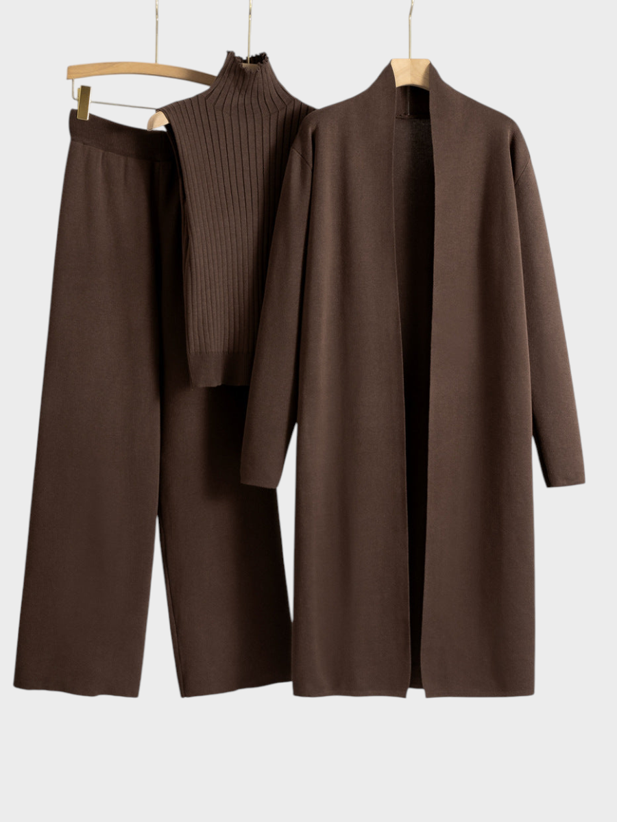 Sandra – Dreiteiliges Damen-Set mit langem Cardigan – Ansicht 13