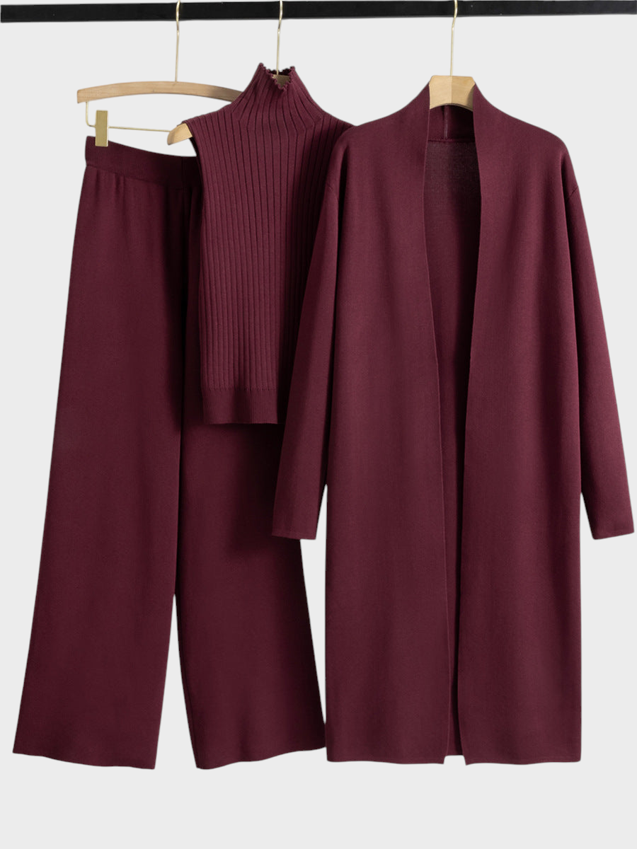 Sandra – Dreiteiliges Damen-Set mit langem Cardigan – Ansicht 6