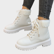 Rachel – Damen-Winterstiefel in Schwarz und Beige – Ansicht 3