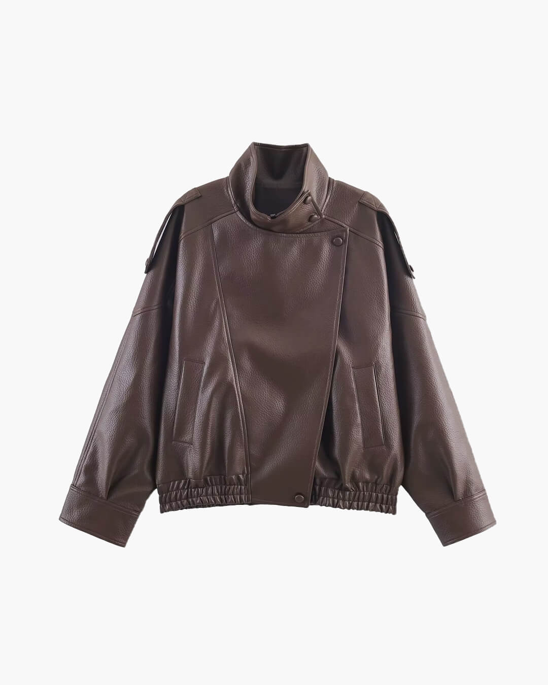 Carla – Asymmetrische Damen-Lederjacke – Ansicht 8