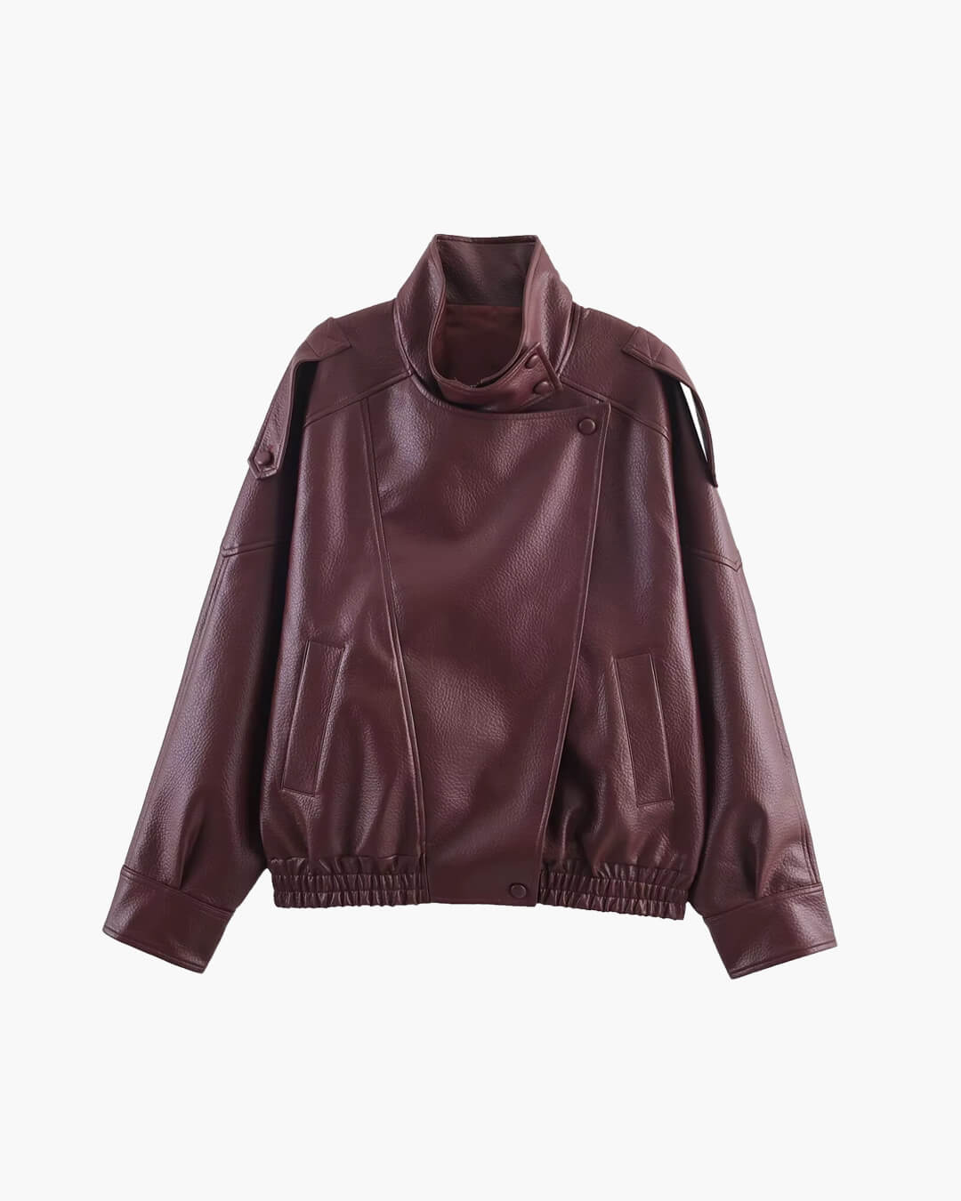 Carla – Asymmetrische Damen-Lederjacke – Ansicht 9