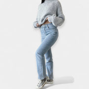 Glänzende Sommerjeans für Damen – Ansicht 2