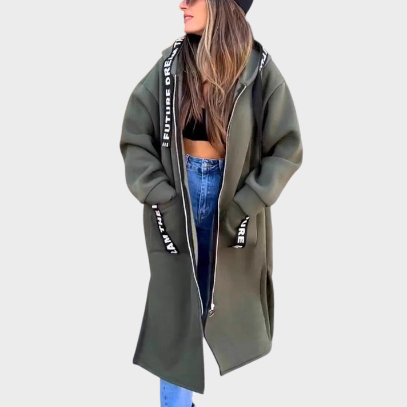 Sammy – Lange Kapuzenjacke für Damen – Ansicht 3