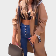Sammy – Lange Kapuzenjacke für Damen – Ansicht 2