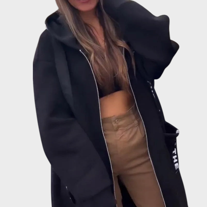 Sammy – Lange Kapuzenjacke für Damen – Ansicht 5