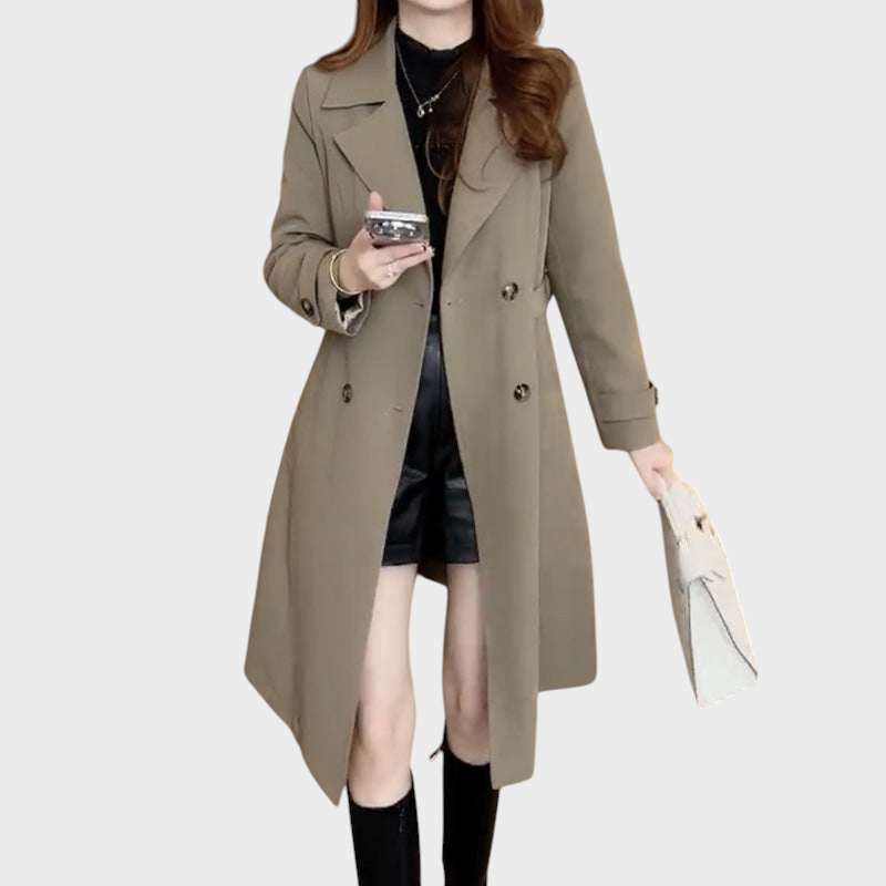 Olivia – Stilvoller Woll-Trenchcoat für Damen