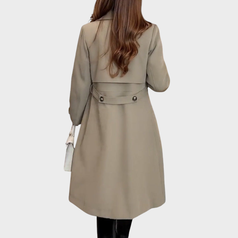 Olivia – Stilvoller Woll-Trenchcoat für Damen – Ansicht 5