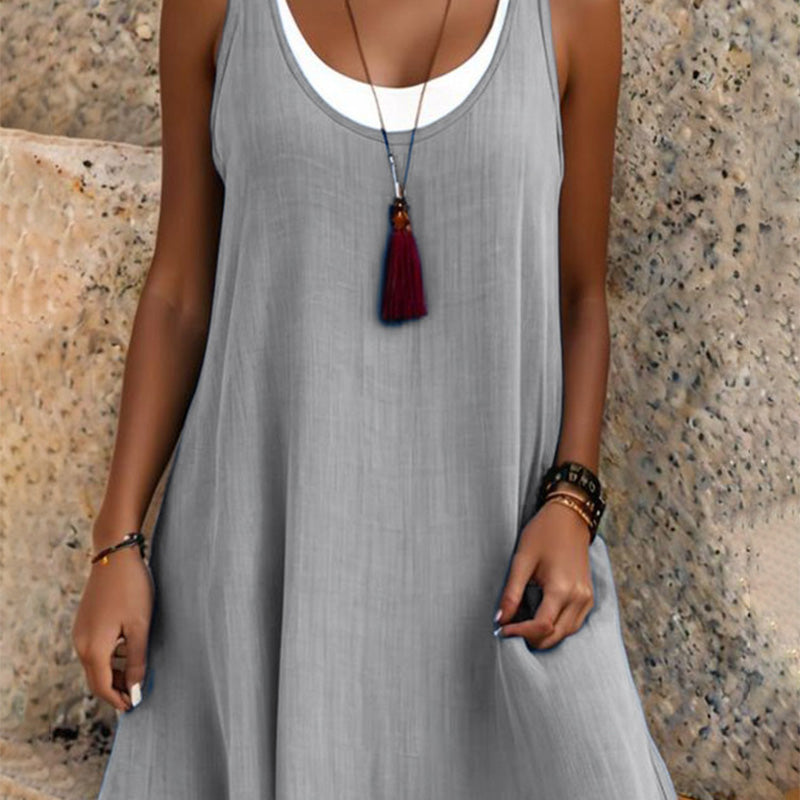 Klara | Trägerloses Sommerkleid im Layering-Look