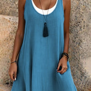 Klara | Trägerloses Sommerkleid im Layering-Look