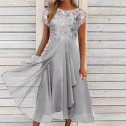 Birgit | Elegantes Damenkleid mit Rundhalsausschnitt