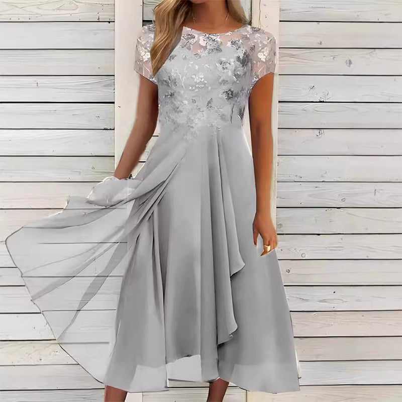 Birgit | Elegantes Damenkleid mit Rundhalsausschnitt