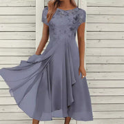Birgit | Elegantes Damenkleid mit Rundhalsausschnitt