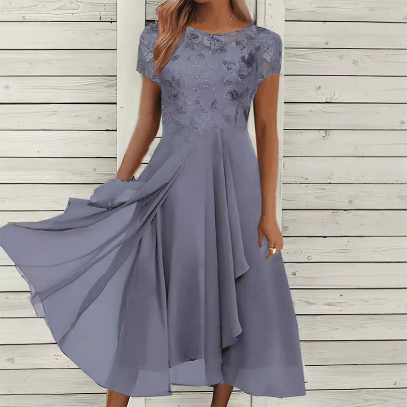 Birgit | Elegantes Damenkleid mit Rundhalsausschnitt