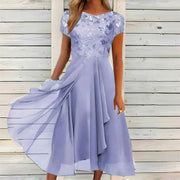 Birgit | Elegantes Damenkleid mit Rundhalsausschnitt
