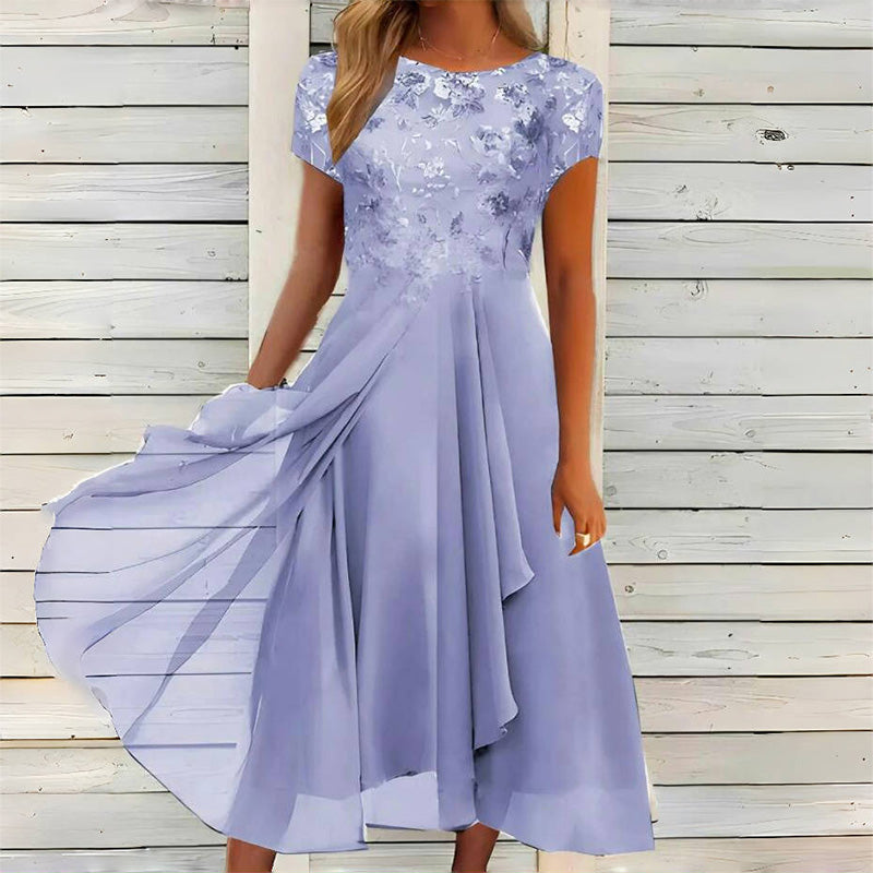 Birgit | Elegantes Damenkleid mit Rundhalsausschnitt