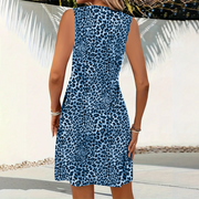 Emma | Minikleid mit V-Ausschnitt und Leopardenmuster