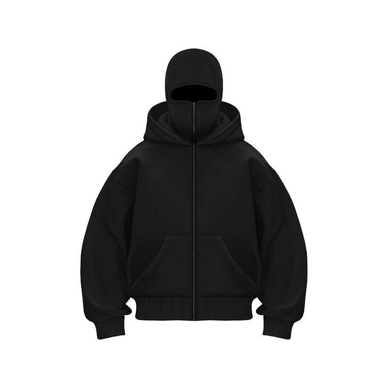 Ninja-Sweatshirt für Damen mit Reißverschluss und Maske