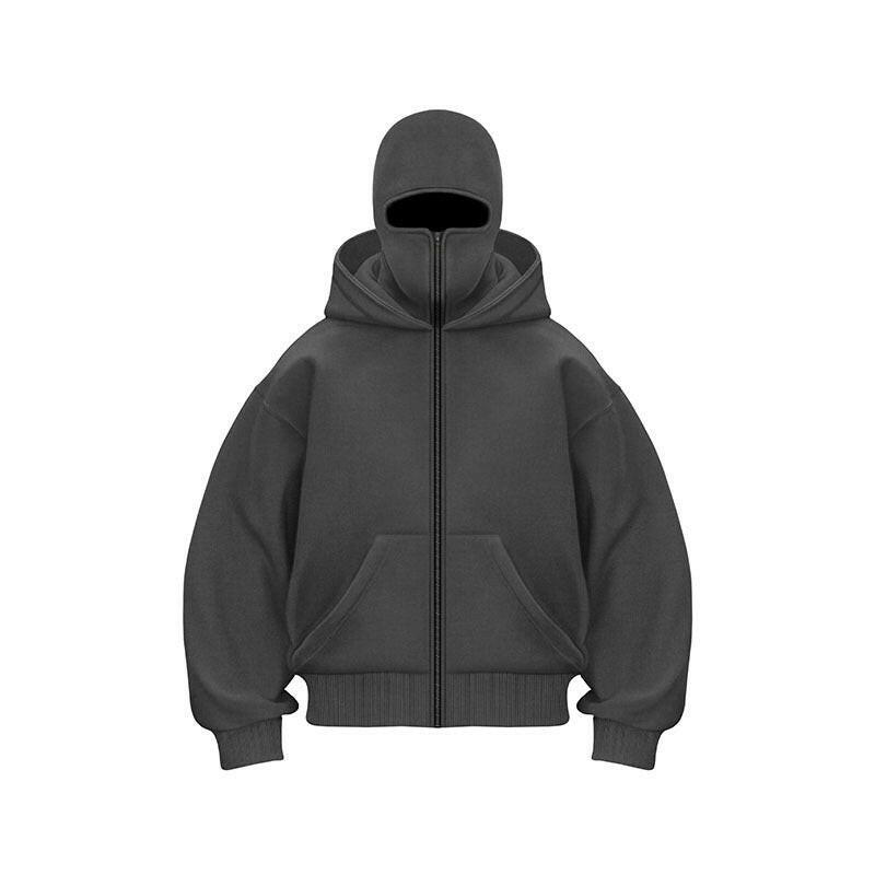 Ninja-Sweatshirt für Damen mit Reißverschluss und Maske – Ansicht 3