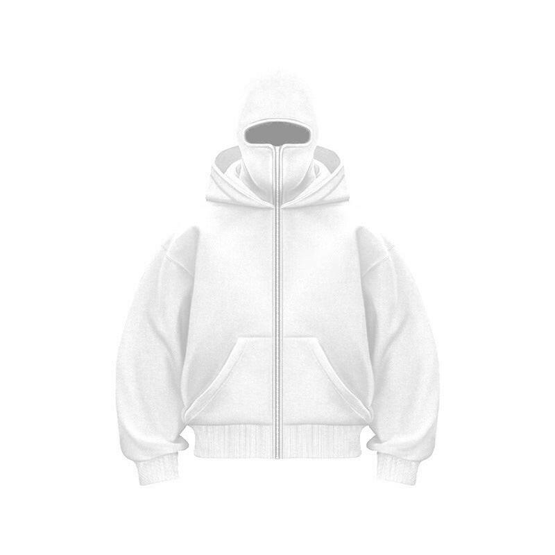 Ninja-Sweatshirt für Damen mit Reißverschluss und Maske – Ansicht 6