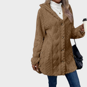 Elzie – Warme Jacquard-Kapuzenjacke für Damen – Ansicht 8