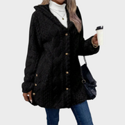 Elzie – Warme Jacquard-Kapuzenjacke für Damen – Ansicht 3