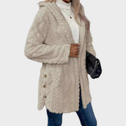 Elzie – Warme Jacquard-Kapuzenjacke für Damen – Ansicht 6