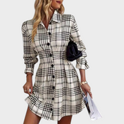 Susan – Elegantes A-Linien-Kleid mit Karomuster – Ansicht 6