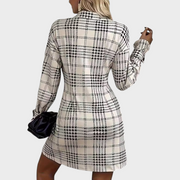 Susan – Elegantes A-Linien-Kleid mit Karomuster – Ansicht 4