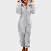 Klara – Ultraweicher Samt-Kapuzenoverall für Damen – Ansicht 2