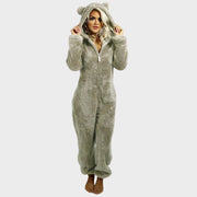 Klara – Ultraweicher Samt-Kapuzenoverall für Damen – Ansicht 11