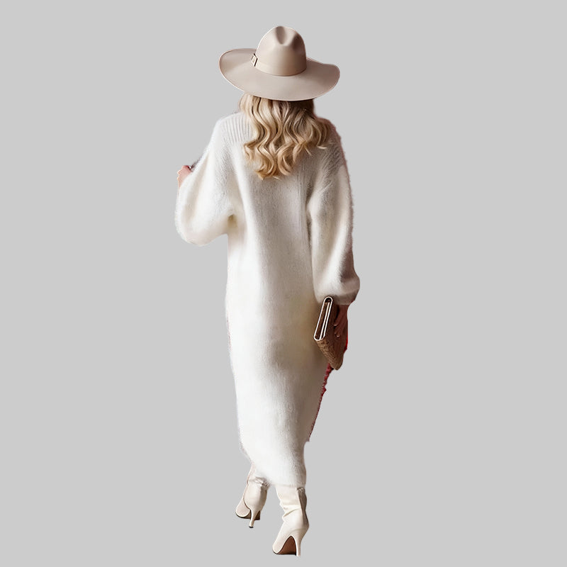 Elegantes Damenkleid mit seitlichem Ausschnitt