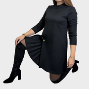 Sains – Langärmeliges Kleid mit Falten – Ansicht 6