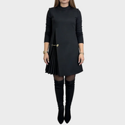 Sains – Langärmeliges Kleid mit Falten – Ansicht 5