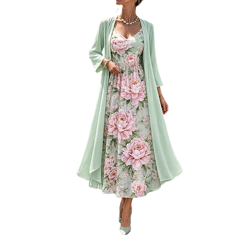 Anna | Elegantes zweiteiliges Blumenkleid-Set – Ansicht 5