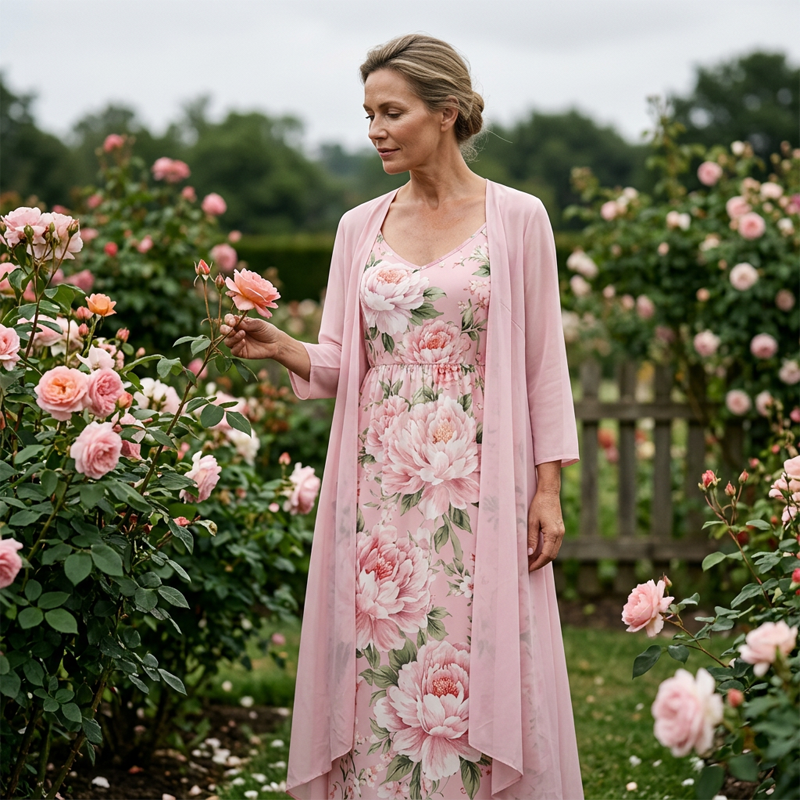 Anna | Elegantes zweiteiliges Blumenkleid-Set