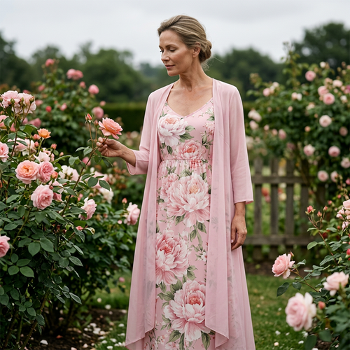 Anna | Elegantes zweiteiliges Blumenkleid-Set
