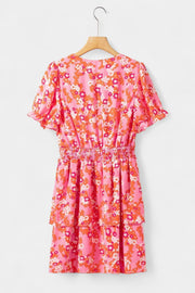 Kimberly – Florales Damenkleid mit Rüschen und V-Ausschnitt – Ansicht 6