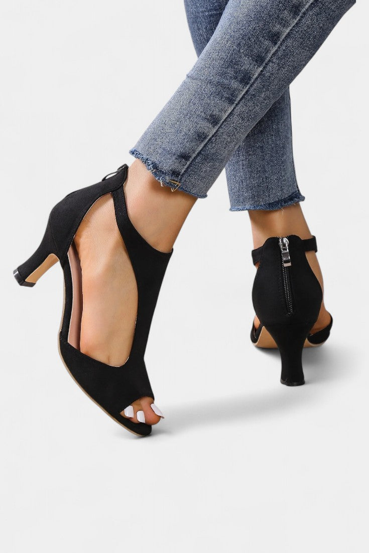 Damen-Sandalen Violy mit mittelhohem Absatz und T-Riemen – Ansicht 8