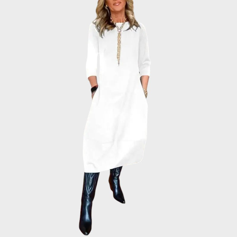 Selvienne – Ärmelloses Damenkleid in A-Linie für den Alltag – Ansicht 2