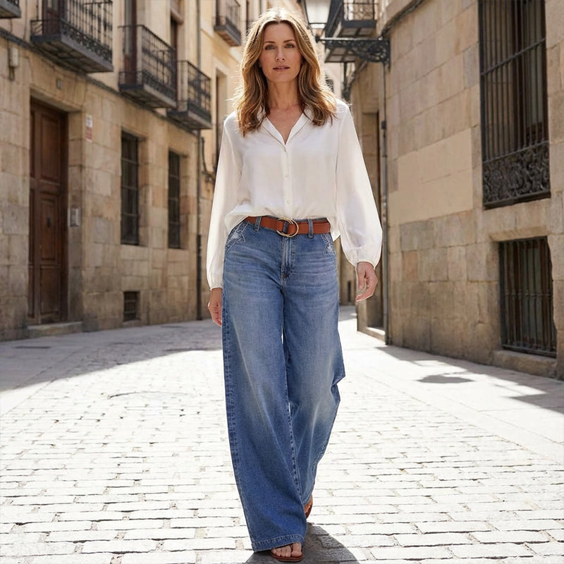 Lena Wide-Leg Jeans Vorderansicht