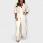 Elegantes dreiteiliges Damen-Set mit langer Tunika – Ansicht 5