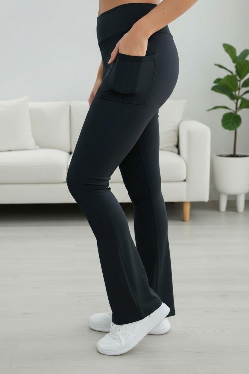Damen-Schlagleggings mit Seitentaschen – Ansicht 2