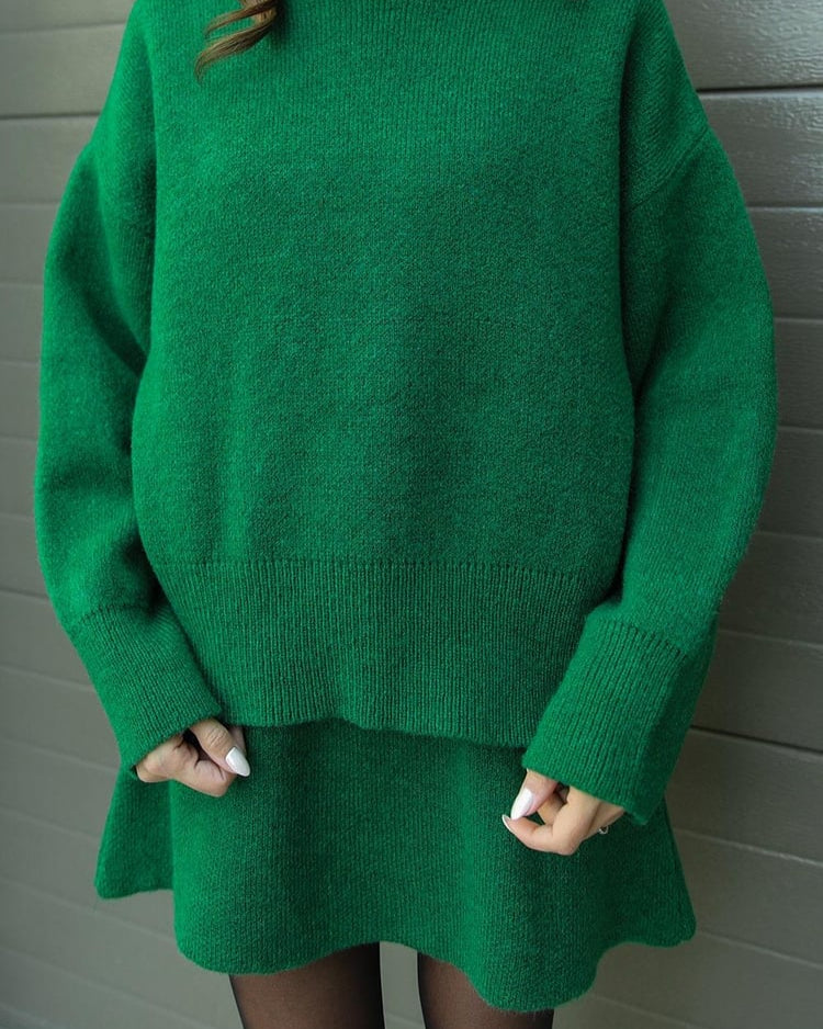 Lara – Gestricktes Herbstset für Damen mit Pullover und Rock – Ansicht 14