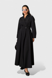 Celina – Langes Maxikleid für Damen mit Revers – Ansicht 4