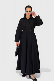Celina – Langes Maxikleid für Damen mit Revers – Ansicht 5